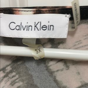 Calvin Klein pink and black dressy top